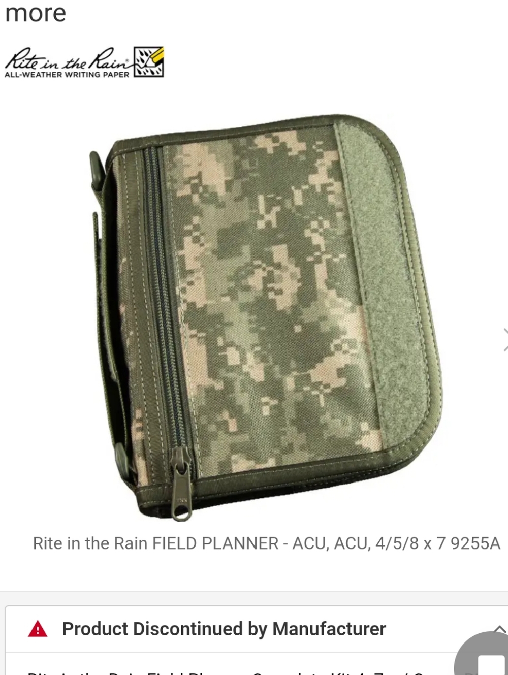  Rite in the Rain Field Planner Complete Kit 4x7 Binder Discontinued